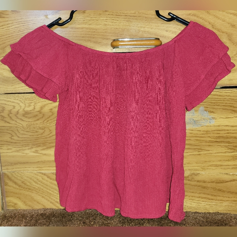 Red flowy blouse :)